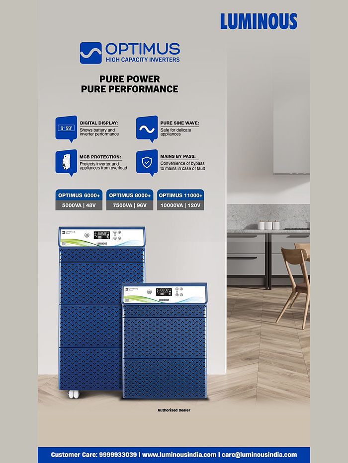 Luminous Optimus high-capacity inverters