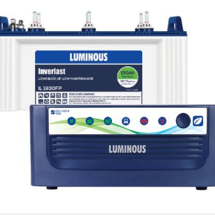 Luminous inverter and tall tubular battery unit
