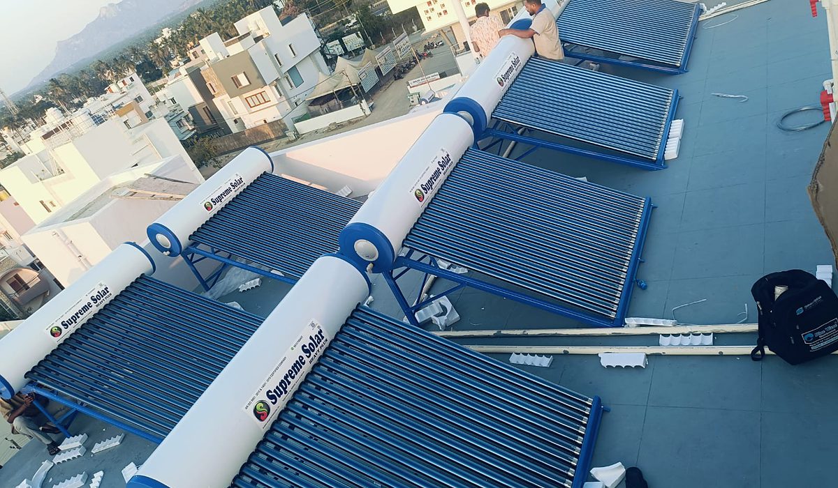 Supreme Solar water heating systems installed on a rooftop